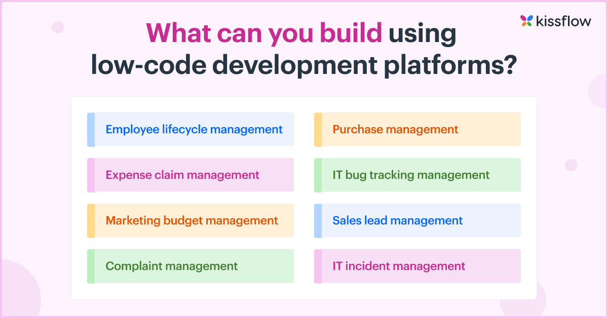 What can you build using low-code development platforms_